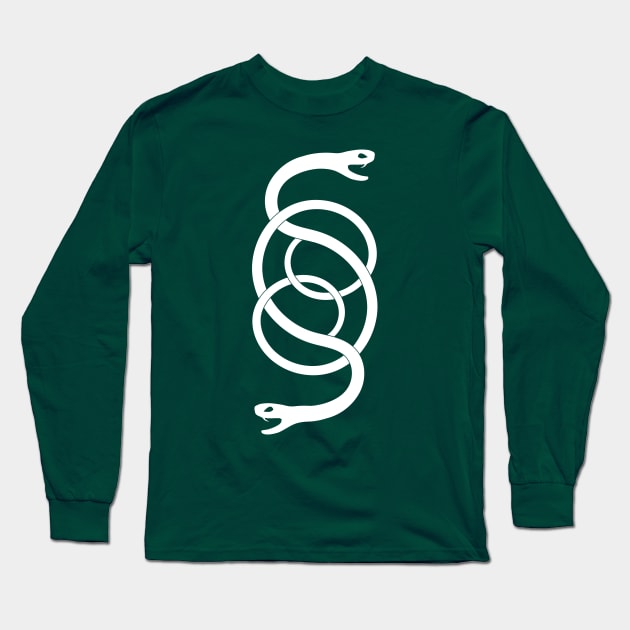 Two-headed snake connected in a symbol of infinity. Long Sleeve T-Shirt by Y.K.